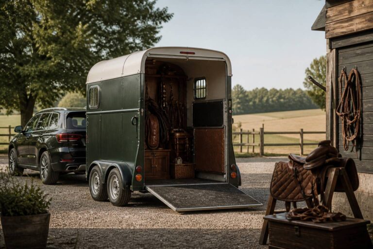 Van pour chevaux : permis, poids tractable et budget