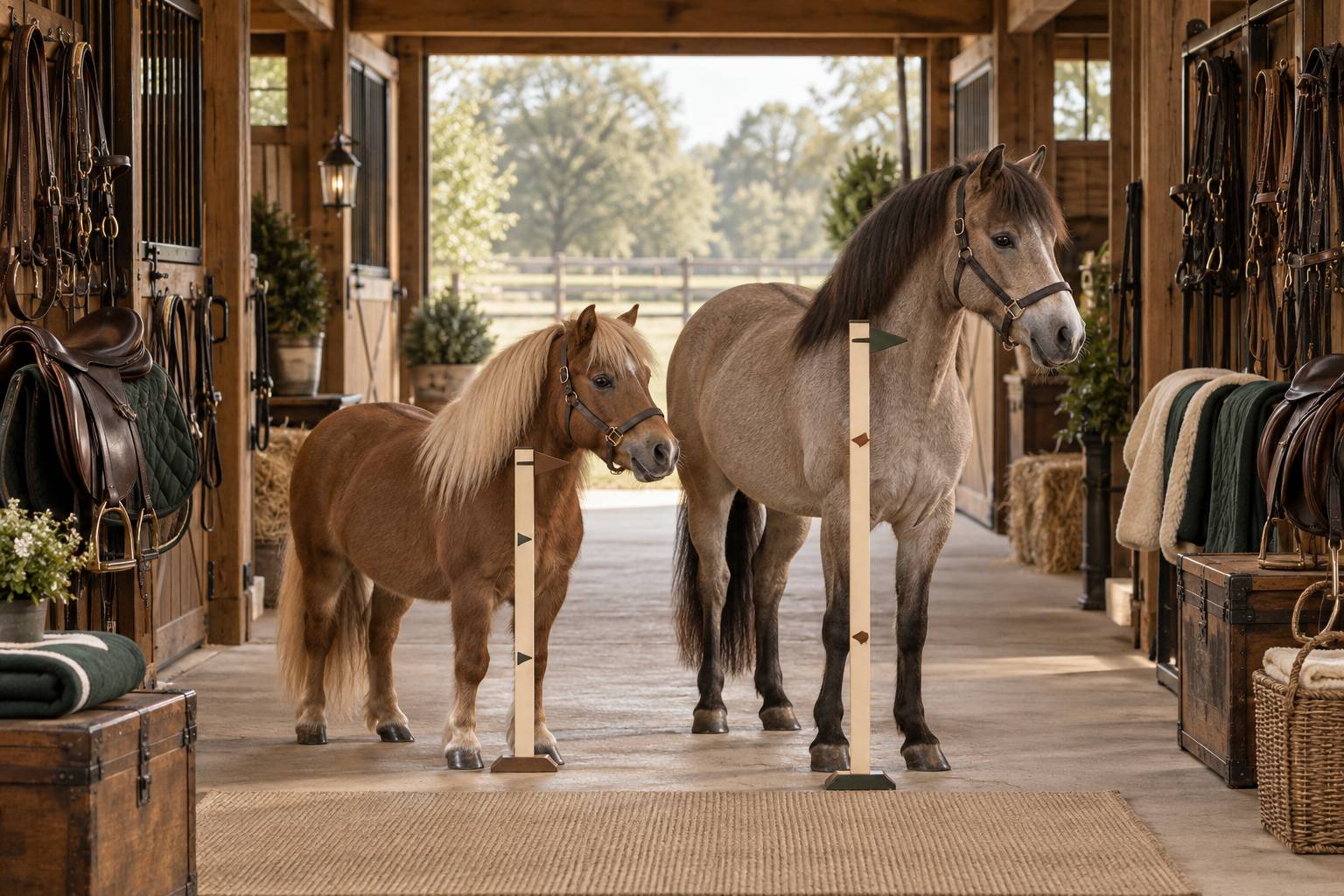 Illustration éditoriale du sujet : Comprendre les distinctions entre poney et double-poney : guide et astuces